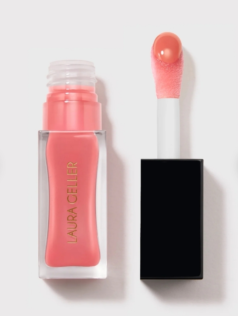Laura Geller Fine Shine Glossy Lip Oil In Beachy Peach, NIB